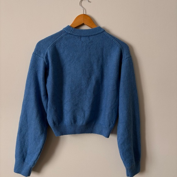 H&M Blue Embroidered 'Couleurs' Knit Sweater - Picture 7 of 7